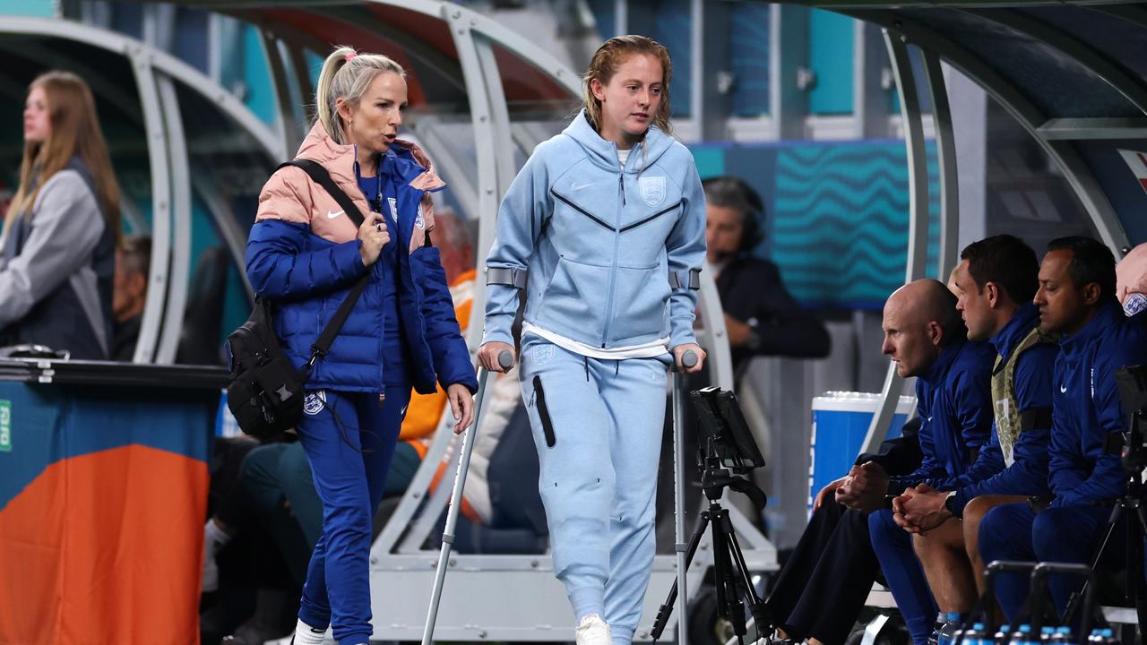 Keira Walsh feared her tournament was over... but she’s been named to start against Nigeria. Picture: Getty