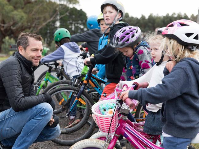 A meet and greet with young fans. Picture: Rob Lindblade