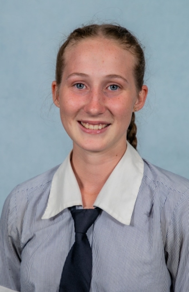 Christina Adams has been named Chisholm Captain 2024 of St Patrick's College, Gympie. December 2023.