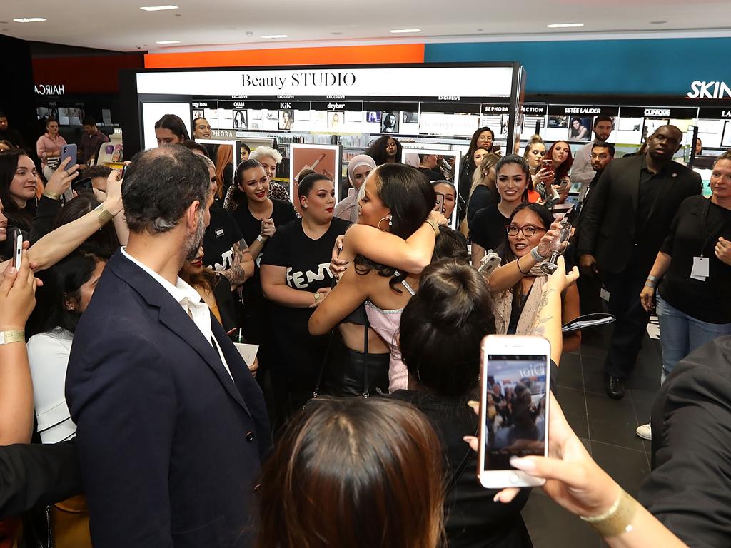 SYDNEY, AUSTRALIA - OCTOBER 03: Rihanna attends the Fenty Beauty by Rihanna Anniversary Event at Sephora Pitt Street store on October 3, 2018 in Sydney, Australia. (Photo by Caroline McCredie/Getty Images for Fenty Beauty by Rihanna)