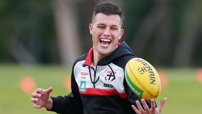 Rowan Marshall started as a forward on Saturday for St Kilda against Collingwood.