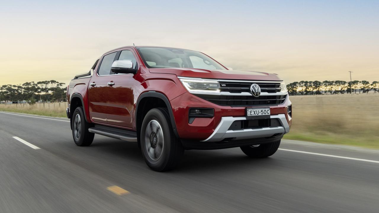 The VW Amarok Style lines up against Ford’s Ranger Wildtrak.