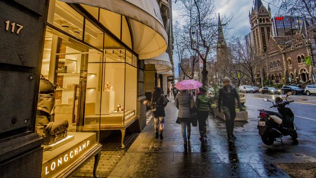 The ‘Paris end’ of Collins Street, Melbourne.