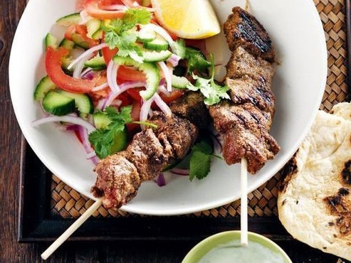 Spiced beef skewers.