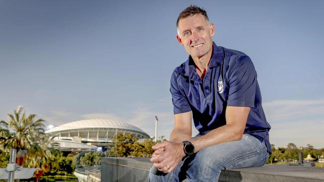 Fox Sports commentator and former cricketer Mike Hussey in Adelaide for the Test against Pakistan in November. Picture: Dean Martin