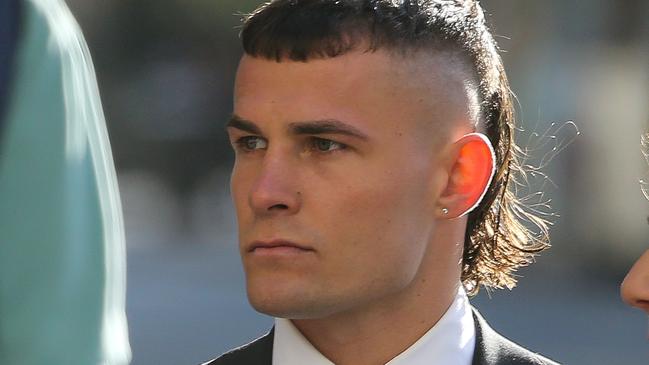 SYDNEY, AUSTRALIA - Newswire Photos - MAY 24 2023: Boxer Harry Garside is seen with his Lawyer  Sue Chrysanthou arriving at Downing Centre Local Court in Sydney on assault. Picture : NCA Newswire / Gaye Gerard