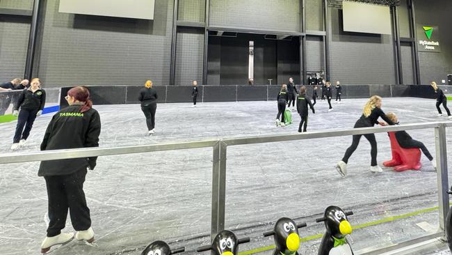 MyState Bank Arena Glenorchy to establish a temporary ice rink for a month in June 2025. Picture: MyState Bank Arena