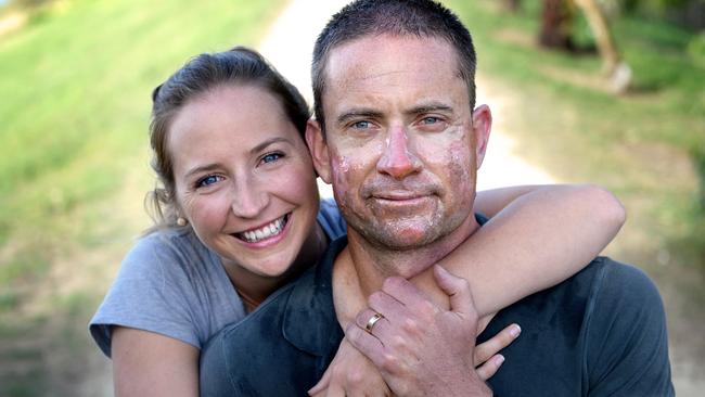 Fireman Andrew Wood and his wife Tahnee.