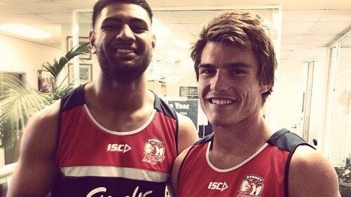 A teenage Crichton with Daniel Tupou in 2014.