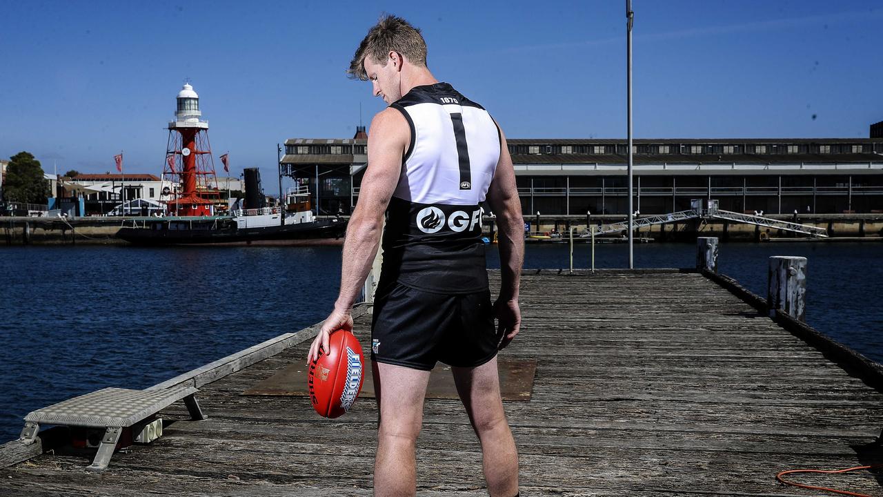 Jonas models the No. 1 guernsey in December. Picture: Sarah Reed.