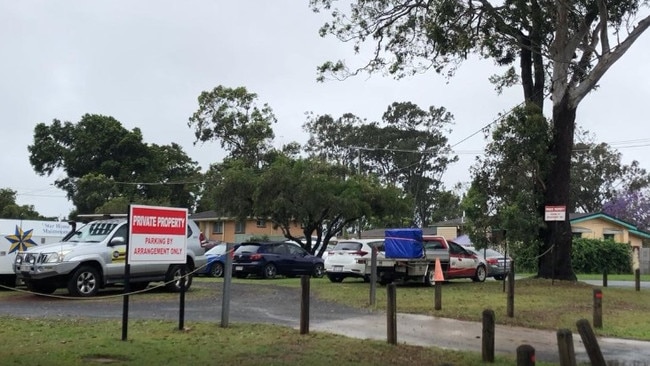 Cars parked in front gardens at Weinam Creek ferry terminal, where the council will close the public boat ramp in a bid to clampdown on cars at the terminal. Pictures: Judith Kerr