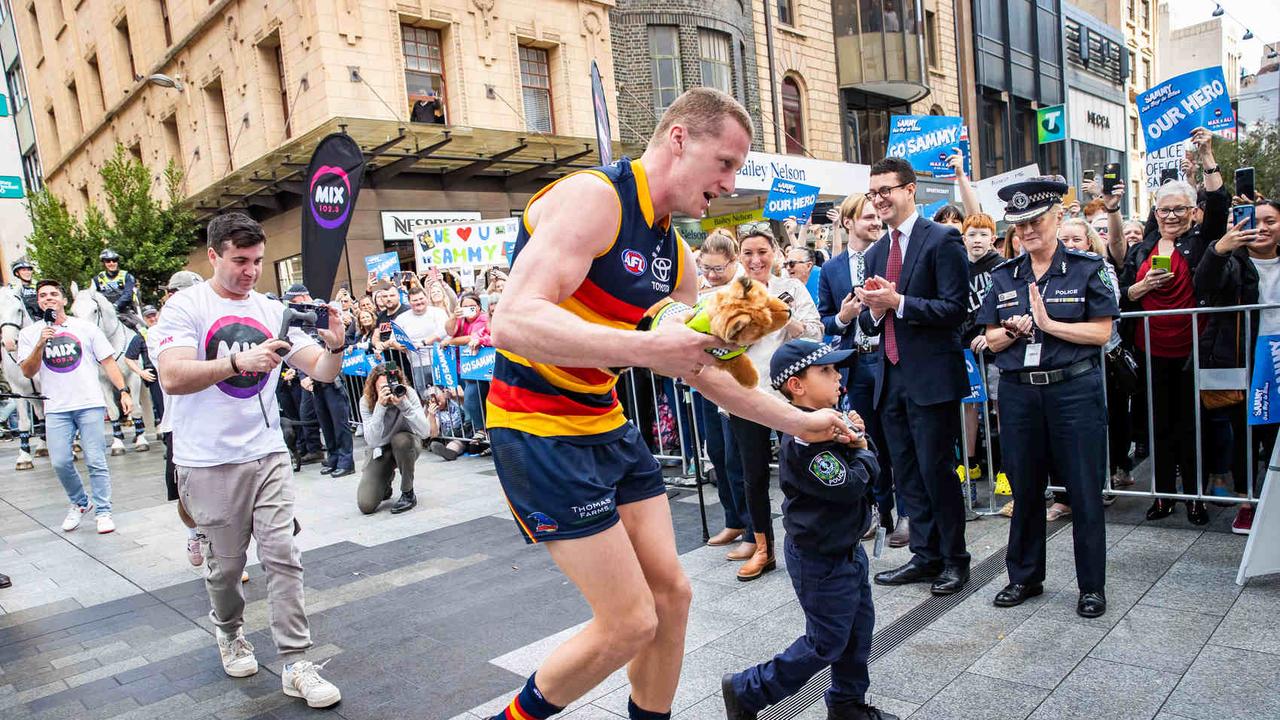 Sam Scully also arrested Crows player Reilly O'Brien. Picture: Tom Huntley