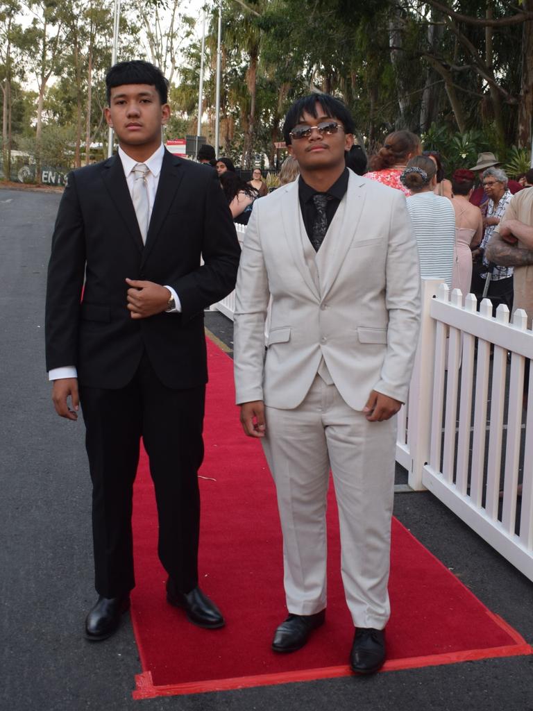 Carl Balbuena and Rick Enero at the North Rockhampton High School Formal 2023.