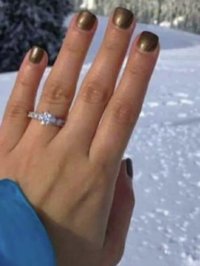 Alejandrina Guzman Salazar showed off her engagement ring on Instagram. Picture: Instagram