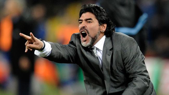 Argentina's head coach Diego Maradona.