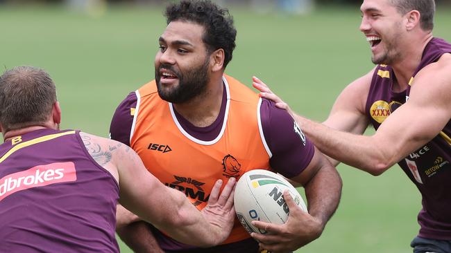 Sam Thaiday at Broncos training.