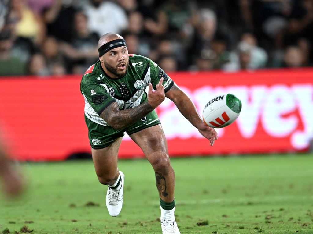 While Tevaga is happy to fill in at hooker for Manly, his has his eyes on Jake Trbojevic’s No.13 jersey. Picture: NRL Photos