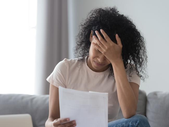 Stressed, sad renter, tenant - for Herald Sun realestate: iStock