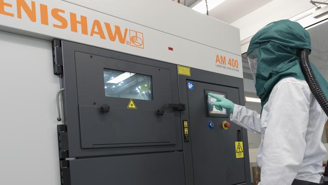 The new 3D medical grade metal printer in the Griffith 3D Printing Precinct. Photo: Supplied