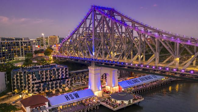 Howard Smith Wharves was booked to host the NRL’s draw launch but the function will now be held in Sydney. Picture: Brisbane Tourism