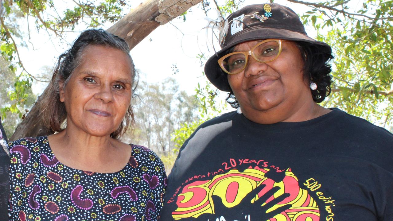 Natasha Duncan (right) and Janelle Carlo (left) said the referendum divided families and the community in Cherbourg.