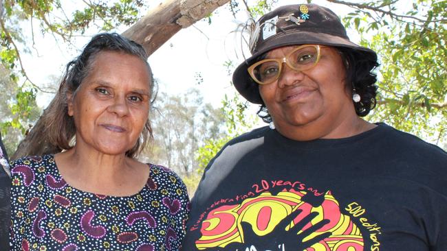 Natasha Duncan (right) and Janelle Carlo (left) said the referendum divided families and the community in Cherbourg.