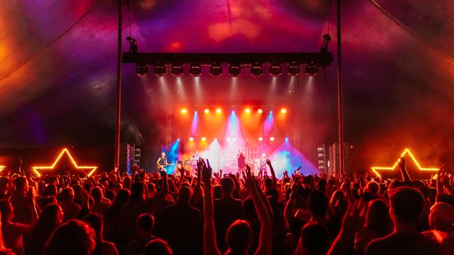 Shannon Noll under the Kurrawa Big Top at Groundwater Country Music Festival. Picture: Supplied
