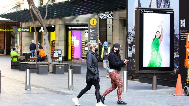 Pitt Street Mall in the Sydney CBD during lockdown. Picture: NCA NewsWire/Gaye Gerard