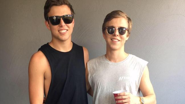 Dylan Carpenter, left, tragically drowned at Fingal Headland on Sunday. Photo: Facebook.