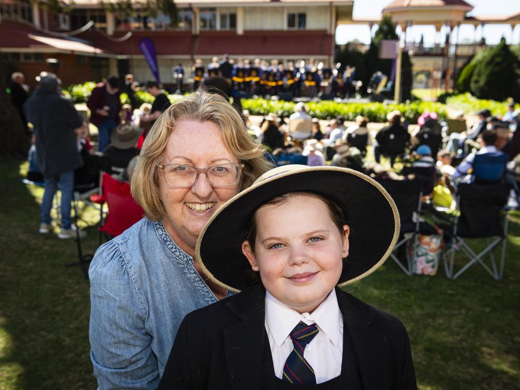 Trisha and daughter Isabella Botten at Glennie Jazz Fest in the grounds of the school, Sunday, August 18, 2024. Picture: Kevin Farmer