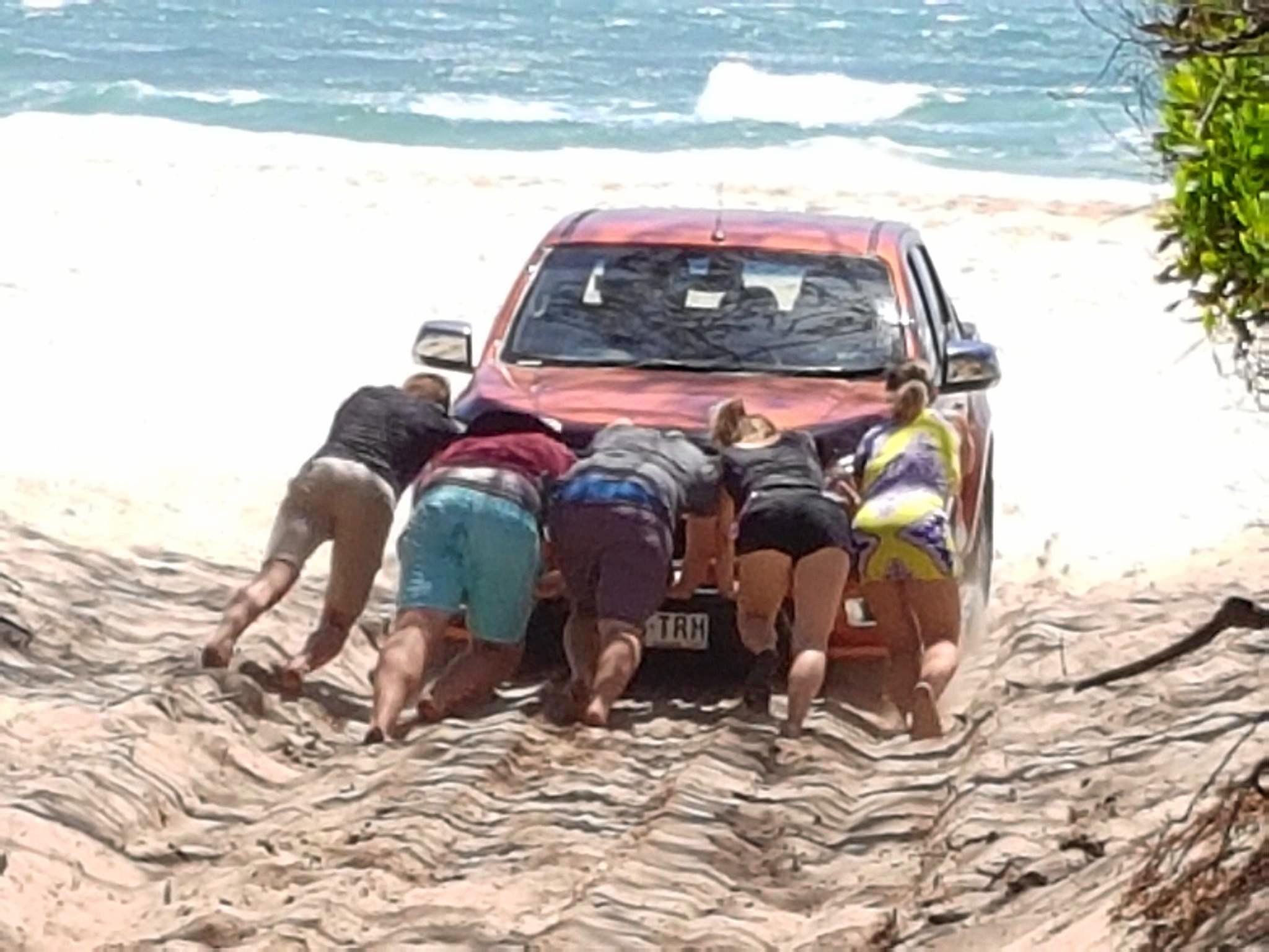 OFF THE ROAD: Some of the incidents documented on the Facebook page I got bogged at Inskip Point.