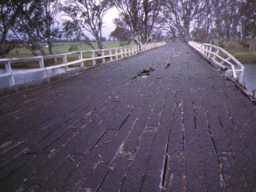 The bridge, pictured in the late 90s, has been considered a ‘risk to human life’. Picture: Supplied