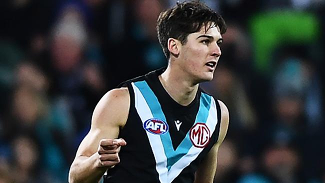 Connor Rozee is in a rich vein of form for Port. Picture: Getty Images