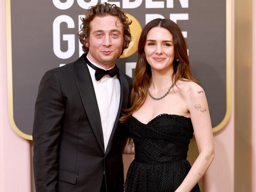 Jeremy Allen White and his wife Addison Timlin attend the 80th Annual Golden Globe Awards in January 2023. Picture: Matt Winkelmeyer/FilmMagic