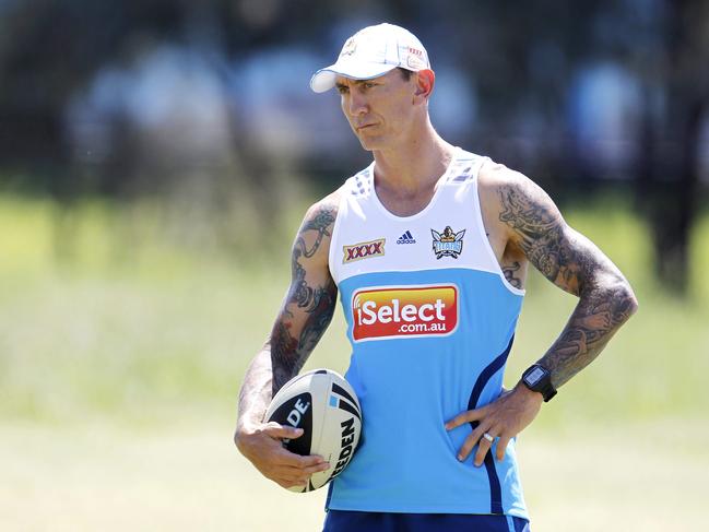 Foundation Titan and former backs coach Mat Rogers at training in 2013.