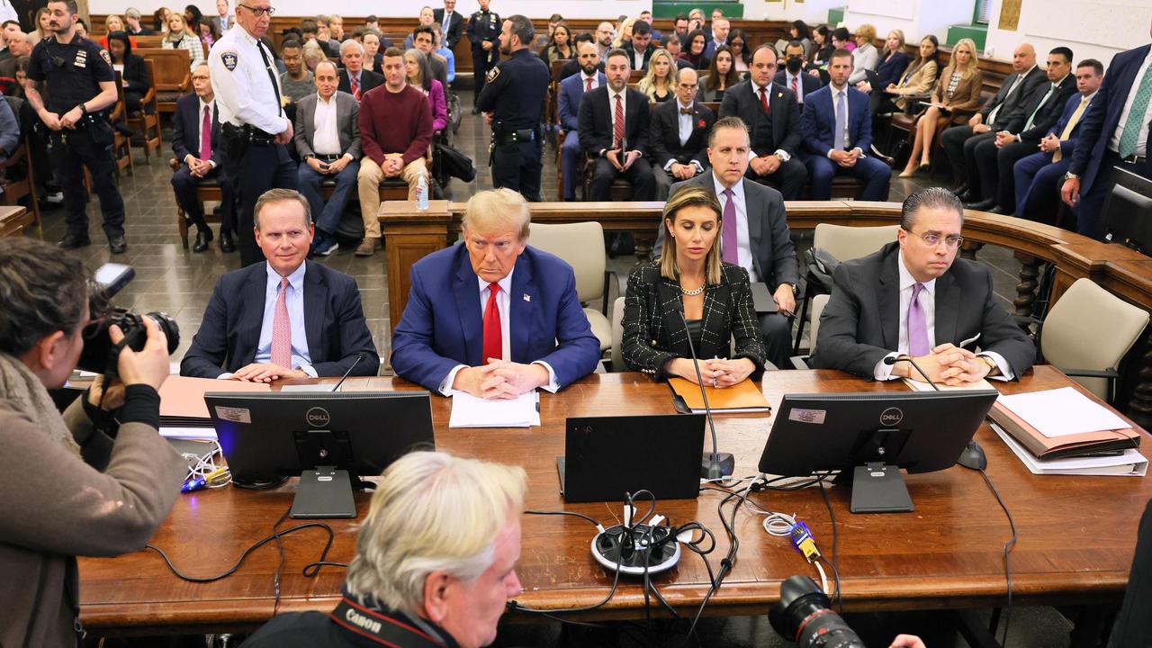 Donald Trump sits in the New York State Supreme Court during his civil fraud trial. (Photo by Michael M. Santiago / GETTY IMAGES NORTH AMERICA / Getty Images via AFP)