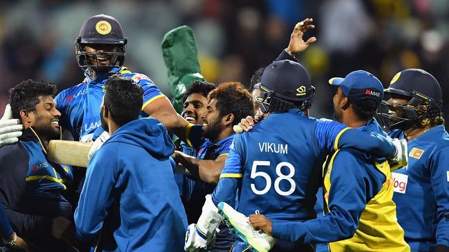 Sri Lanka scored 36 runs off the final two overs to seal victory.