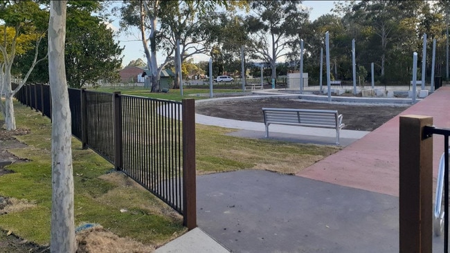 The Townsend Park upgrade has been delayed as contractors cannot make it across the border