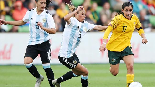 SA playmaker Alex Chidiac was a shock omission from the Matildas’ World Cup squad. Picture: Michael Dodge/Getty Images