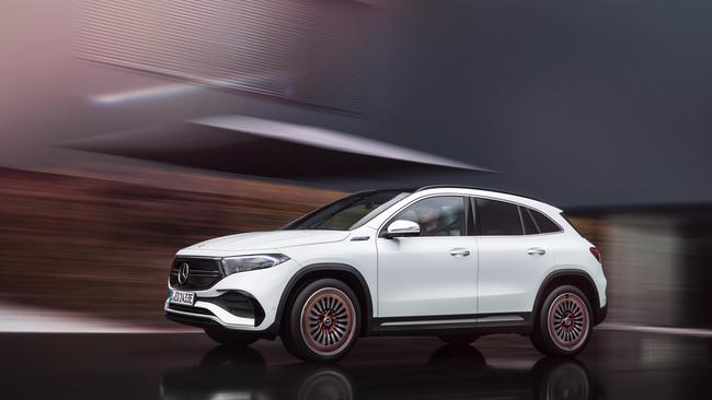 The new Mercedes-Benz EQA has close ties to its GLA-class cousin.