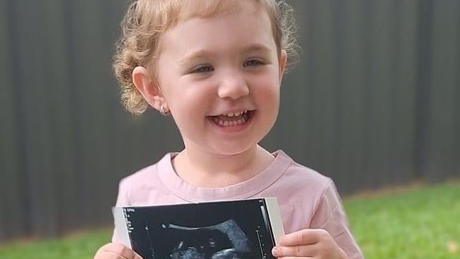 Doctors discovered a tumour in two-year-old Elenna Savorgnan's brain and spinal cord. Picture: Supplied