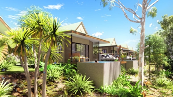 Mecure Darwin International Airport. Artist's impression of the new resort villas with their private plunge pools. SUPPLIED