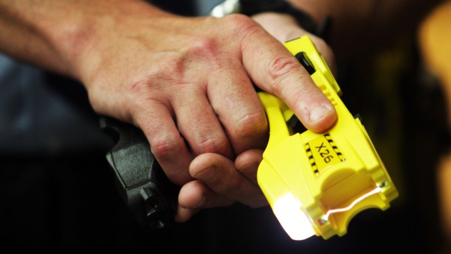 NSW Police are replacing their current tasers, which have integrated cameras, with new tasers that don not have tasers. Picture: Sam Mooy.