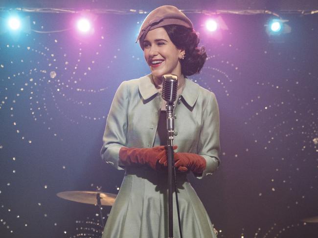 Rachel Brosnahan in a scene from The Marvelous Mrs. Maisel.