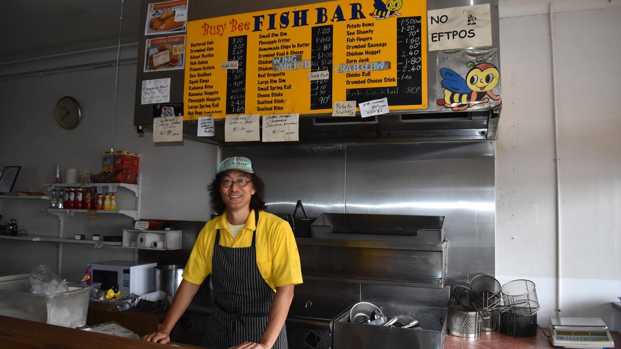 Andrew Wong opens up about his father Kent's passing, his Bundaberg memorial service and what the future holds for the Busy Bee Fish Bar and its world famous battered chips. Picture: Rhylea Millar