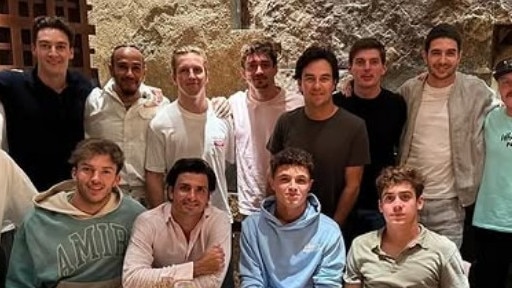 The F1 grid got together for a season ending dinner. Photo: Instagram.