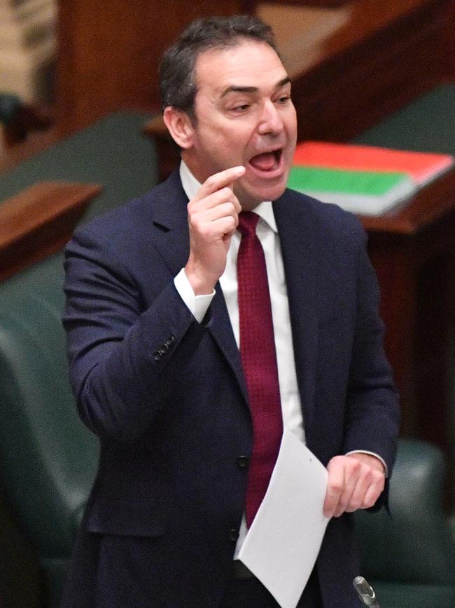 SA Premier Steven Marshall is during Question Time. Picture: AAP / David Mariuz