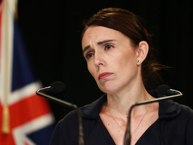 New Zealand Prime Minister Jacinda Ardern speaks to media at parliament in Wellington, New Zealand. Picture: Getty