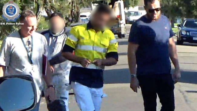 Police arrest a man in connection to Michael Haddad’s kidnapping. Picture: NSW Police