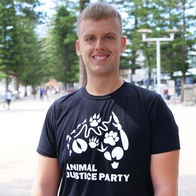 Bailey Mason, the Animal Justice Party candidate for Manly. Picture: Supplied